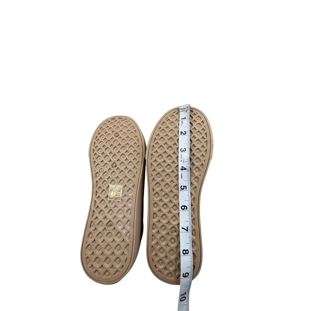 Women's Fashion Platform Sneakers EU 38 Cream Gray‎ Gum Sole